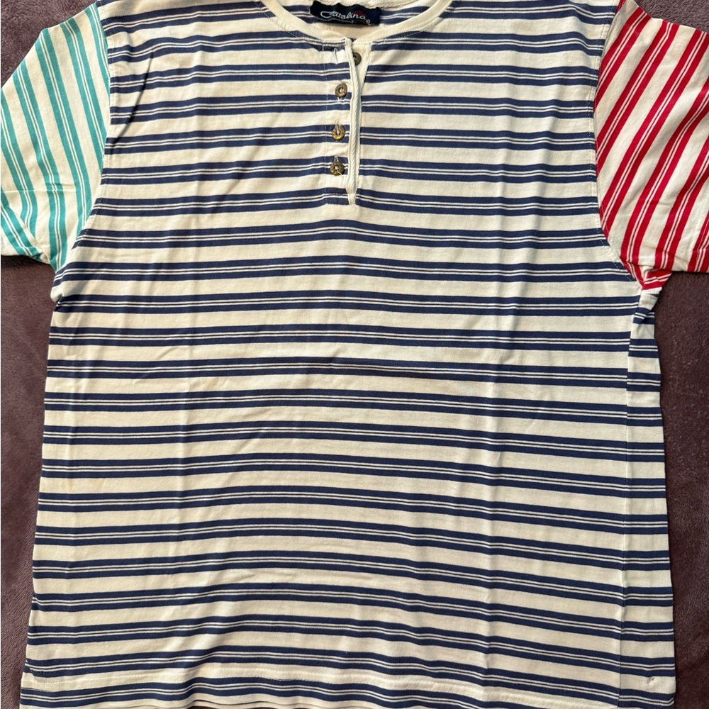 Catalina Multicolor Striped Short Sleeve Tee